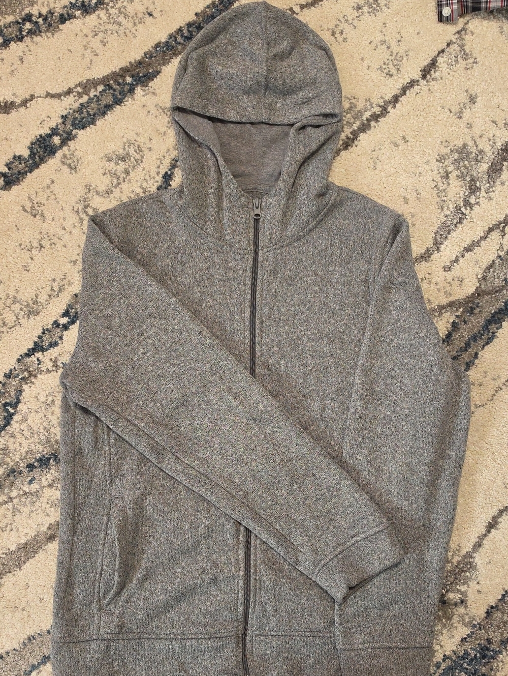 Old Navy Men's Heather Gray Full-Zip Hoodie Sweater